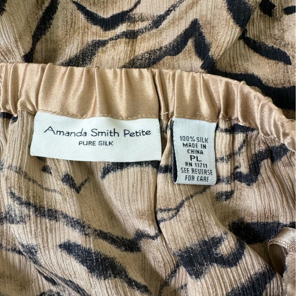 Amanda Smith Pure Silk Leopard Animal Print MIDI Skirt, PETITE LARGE - Picture 3 of 3